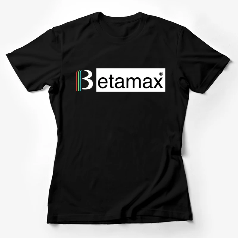 Etamax Modern Minimalist Brand Logo with Colored Stripes Female T-Shirt