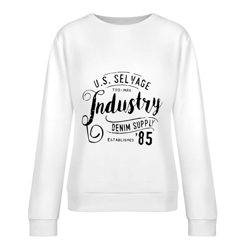 U.S. Selvedge Denim Industrie-Design von '85 Damen Pullover Sweatshirt