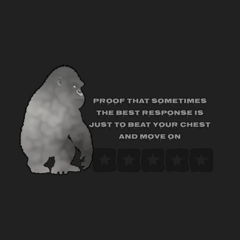 Gorilla Strength and Motivation Illustration Bucket Hat