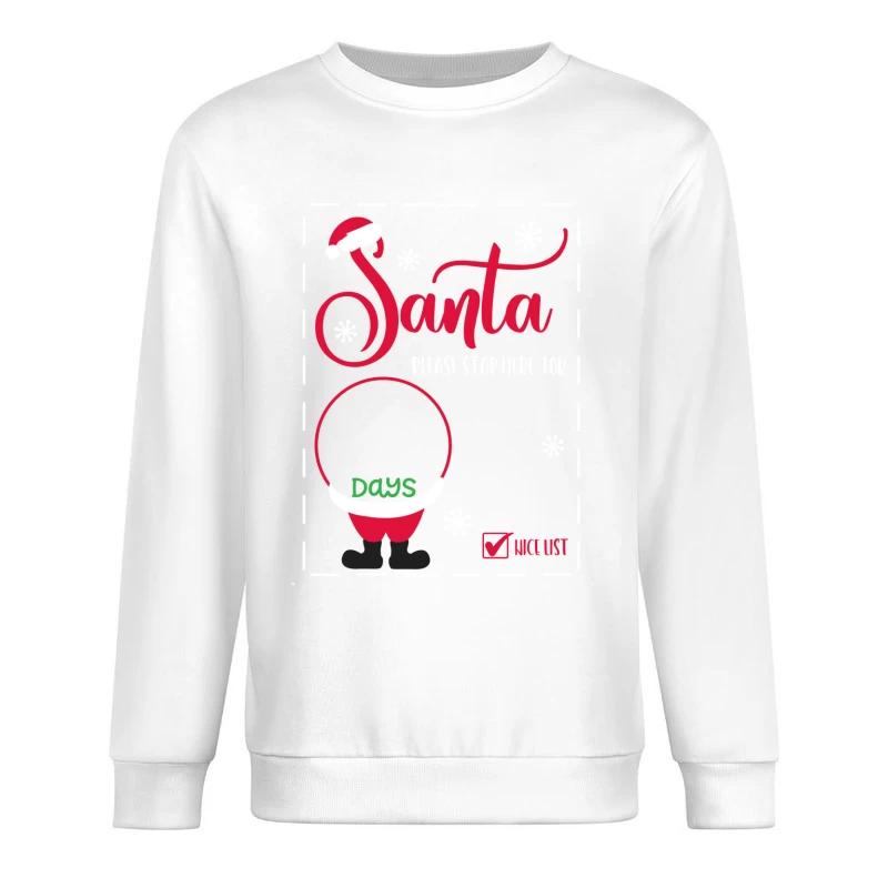 Compte à rebours de Noël avec liste des gentils Homme Sweat-shirt à enfiler