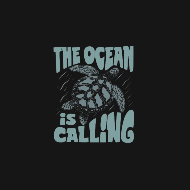 Der Ozean ruft Schildkröten Design Herren T-Shirt