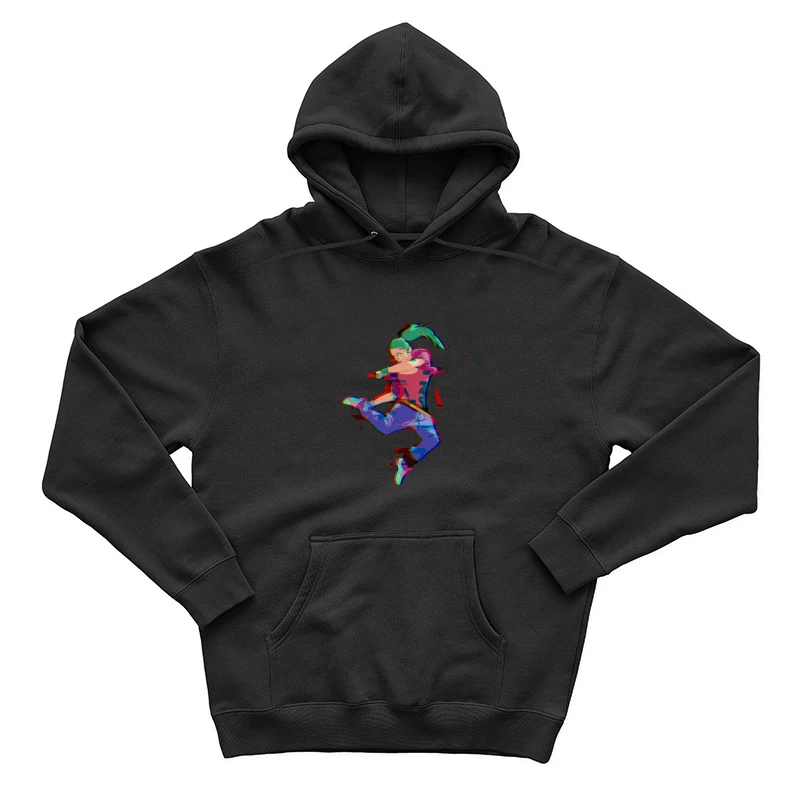 Animierter Kämpfer in Bewegung Herren Pullover Hoodie