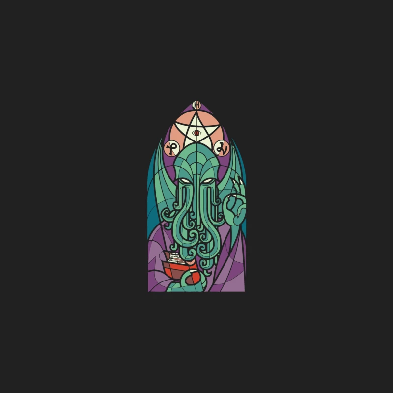 Art Nouveau Cthulhu: Stained Glass Cosmic Horror Bucket Hat