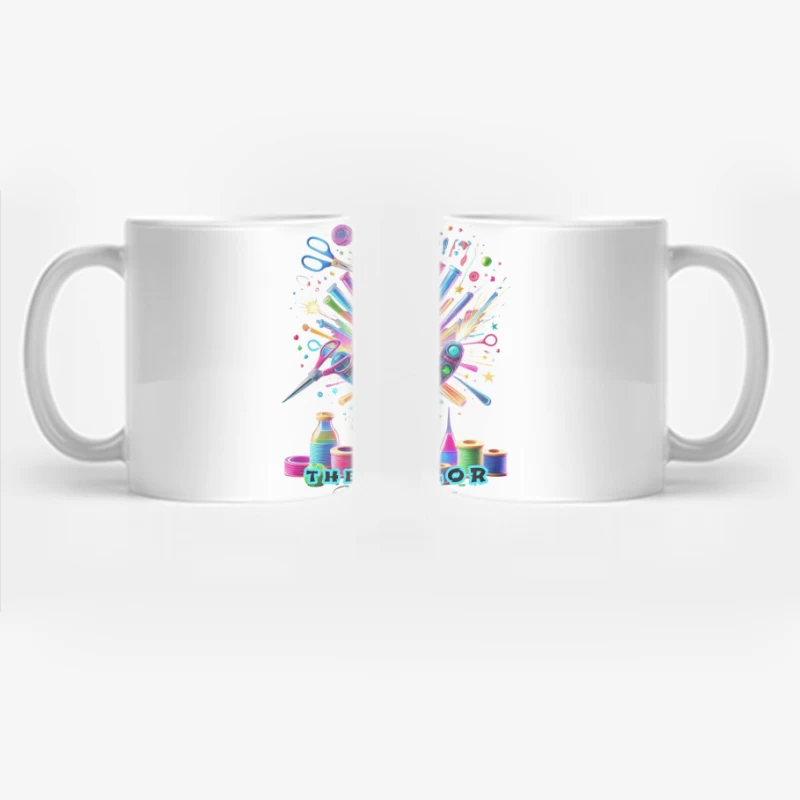 The Magical Sewing Robot: A Colorful Crafting Fantasy Coffee Mug