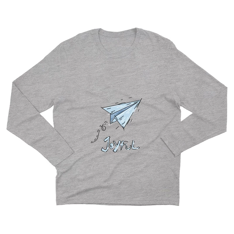 Papierflieger Freude Design Herren Langarm T-Shirt