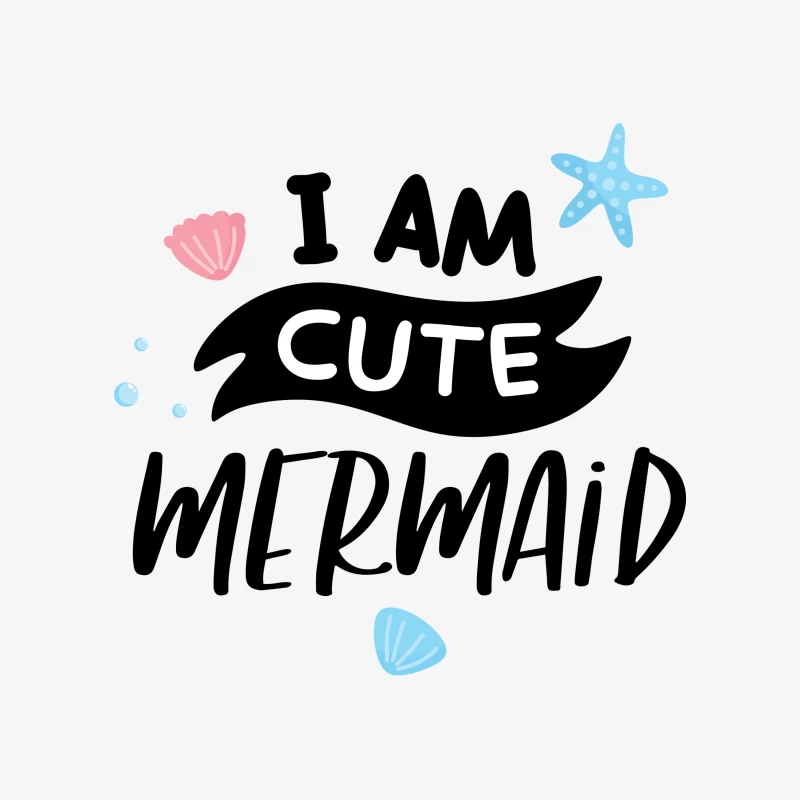 Illustration mignonne de sirène avec étoiles de mer Femme Sweat-shirt à enfiler