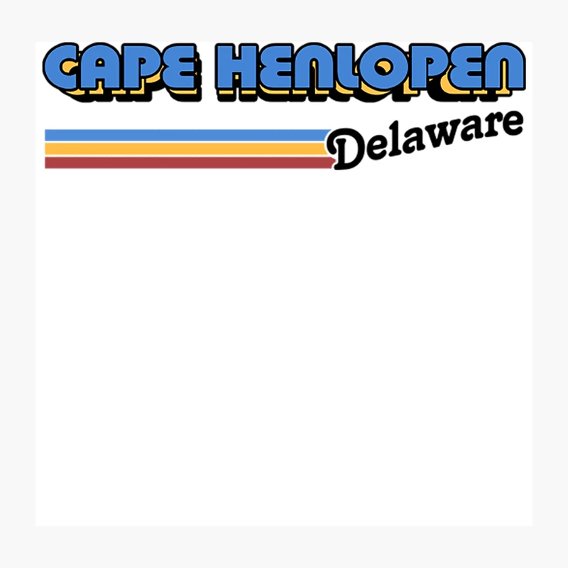 Cape Henlopen, Delaware   Retro Style Design Throw Pillow