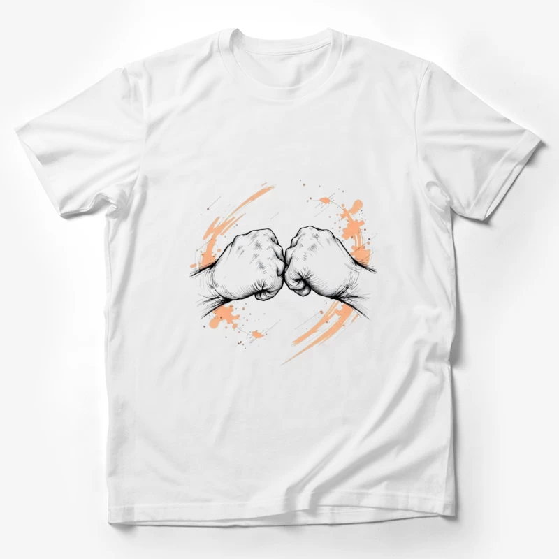 Fist Bump: A Symbolic Gesture of Unity and Solidarity Male T-Shirt