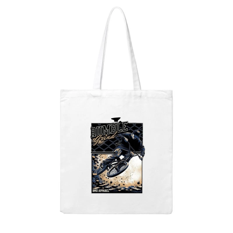 Rumble Yard BMX Action Sports Apparel Illustration Cotton Tote Bag