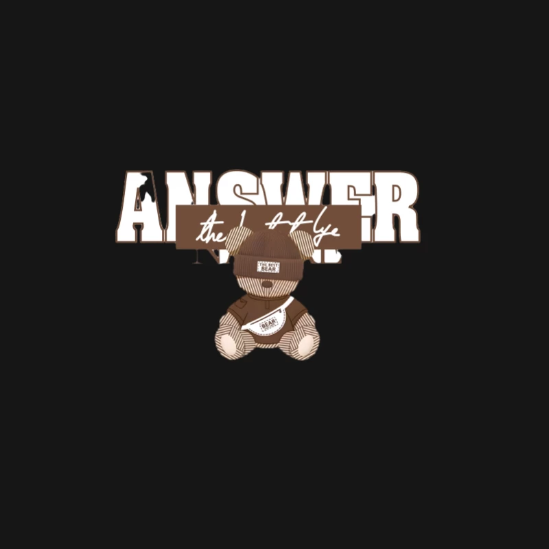 Bärendesign mit Schriftzug Herren Langarm T-Shirt