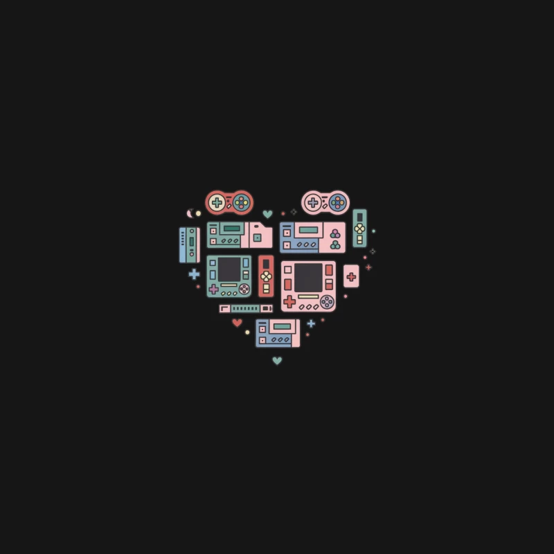 Nostalgic Heart of Retro Gaming: Pixelated Handheld Consoles Mouse Pad