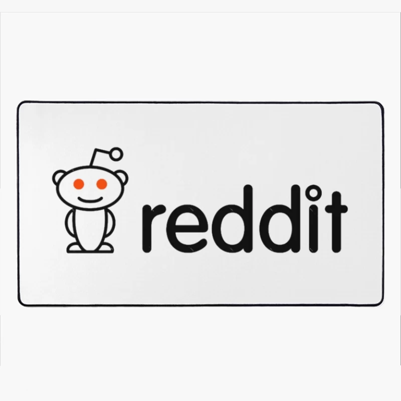 Reddit Logo with Snoo Mascot Desk Mat