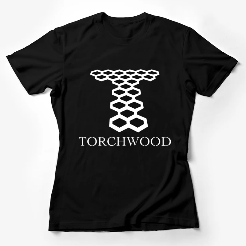 Torchwood Series Geometric Hexagonal Logo Design Female T-Shirt