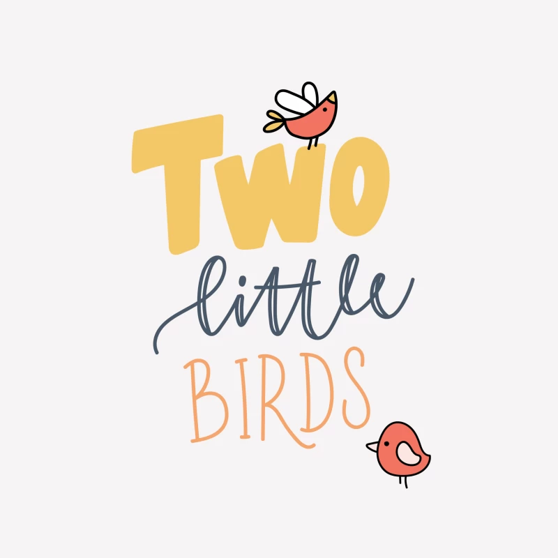 Deux petits oiseaux colorés Femme T-Shirt