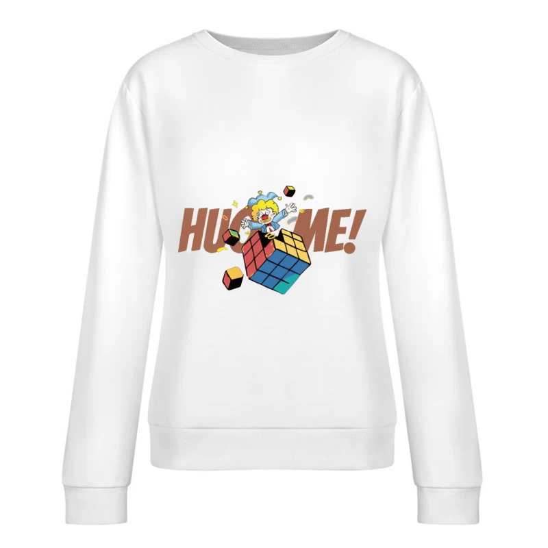 Würfel Abenteuer mit Clown Damen Pullover Sweatshirt