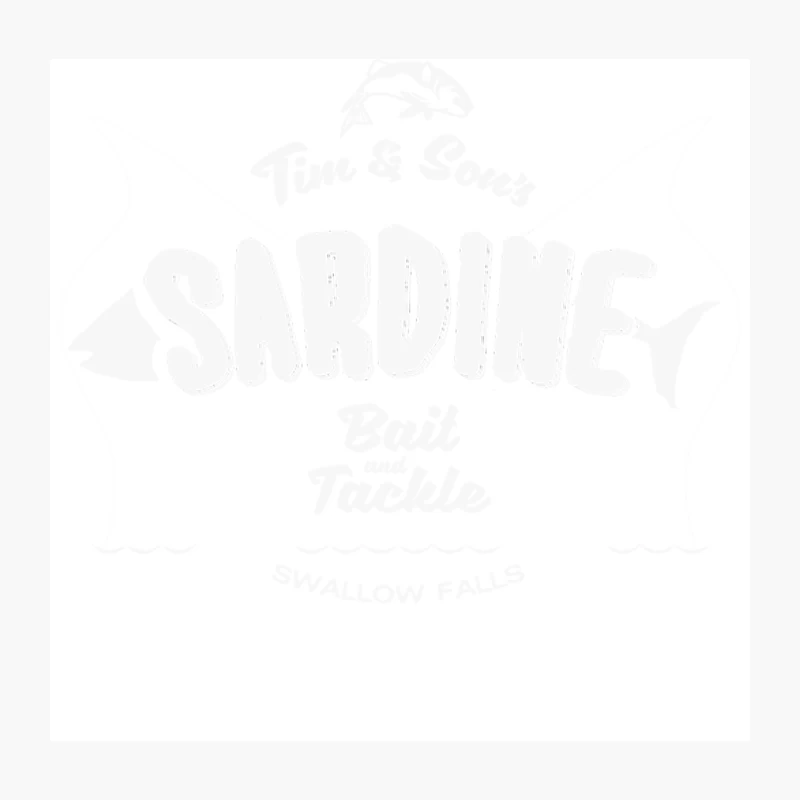 Tim and Sons Sardine Bait and Tackle Throw Pillow
