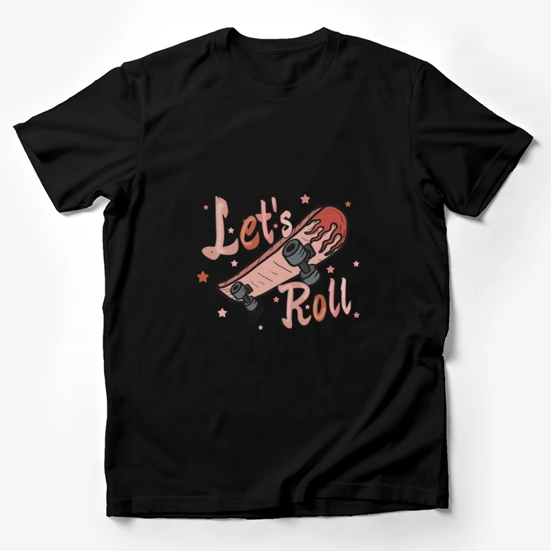 Let's Roll Skateboard Design Herren T-Shirt