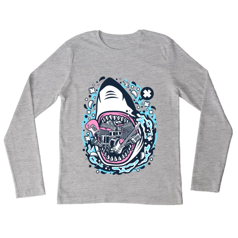 Requin musical fusion Femme Manches Longues T-Shirt