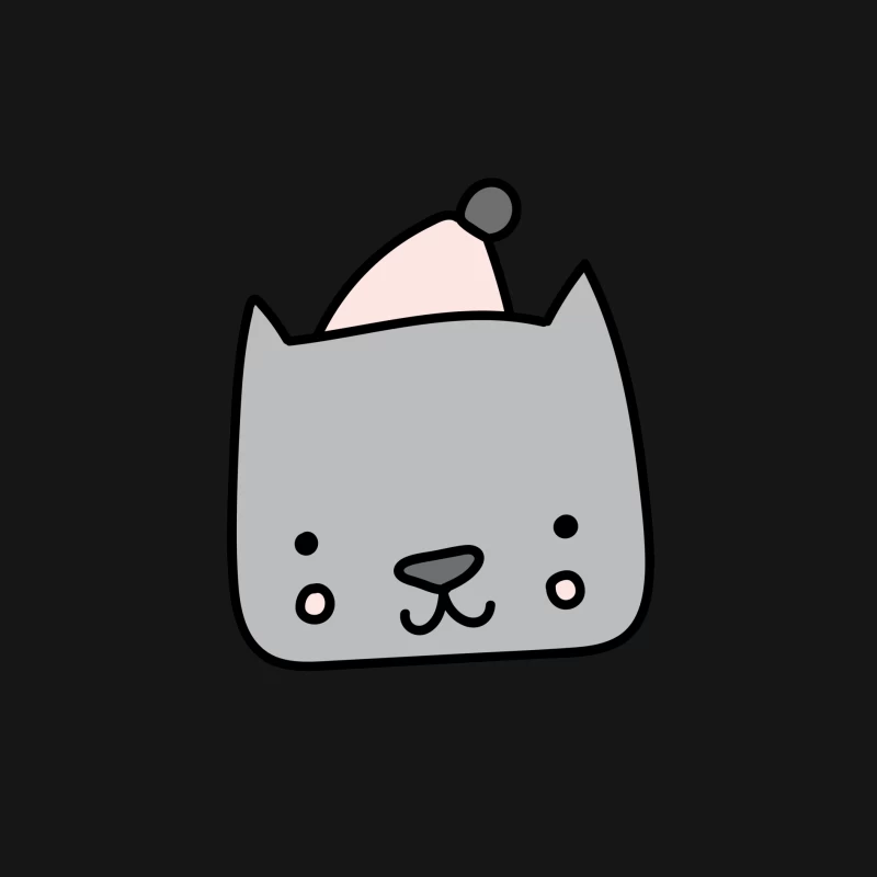 Chat mignon avec bonnet Homme Manches Longues T-Shirt