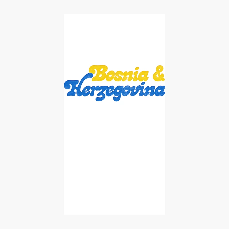 Bosnia   Retro Faded Style Typography Design iPhone Case