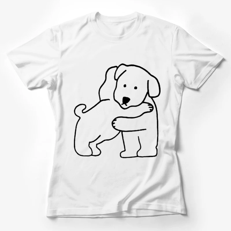 Zwei umarmende Hunde Damen T-Shirt