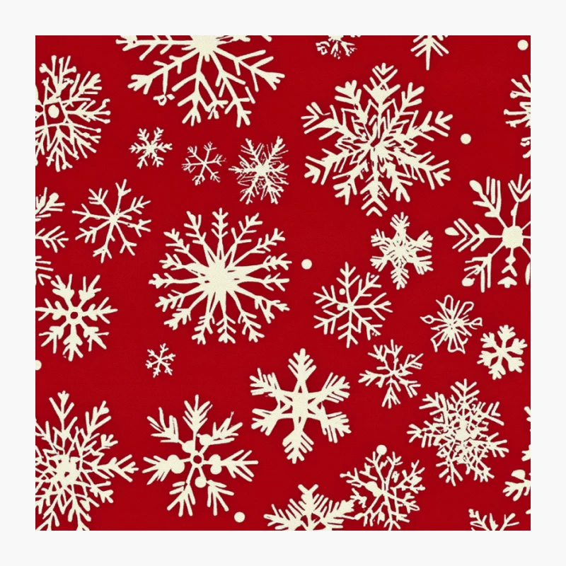 Festive Red Snowflake Pattern for Christmas and Winter Holidays Pin