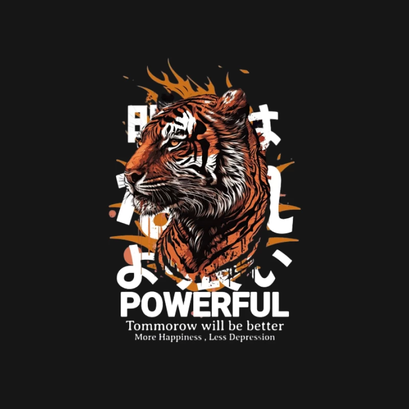 Tigre puissant avec texte motivant Homme T-Shirt