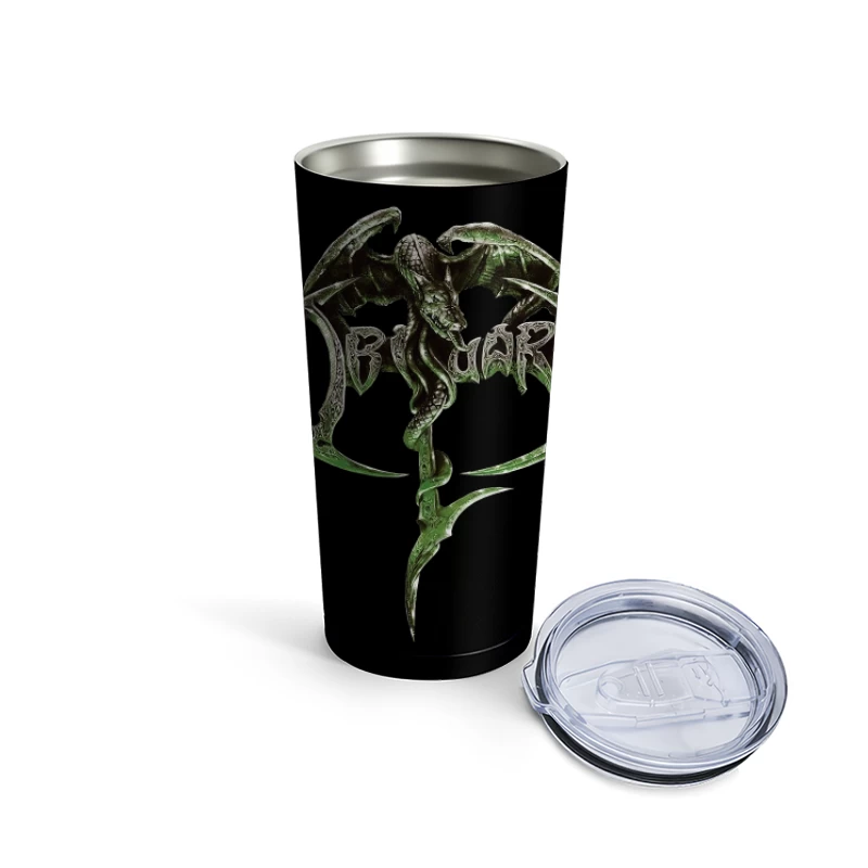 Obituary Dragon Logo Travel Mug