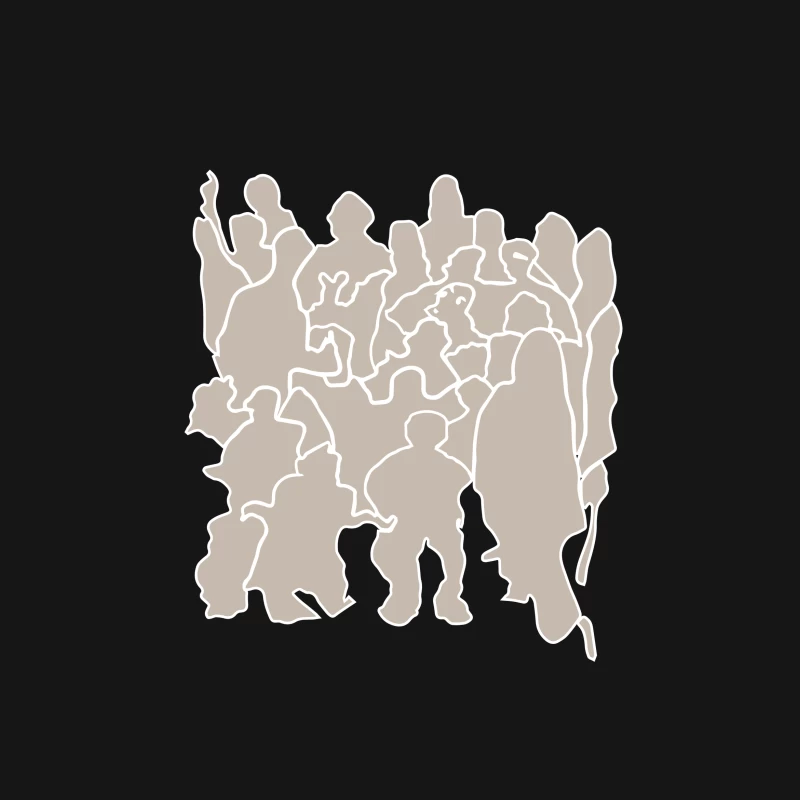 Gruppe von Menschen Silhouette Herren T-Shirt