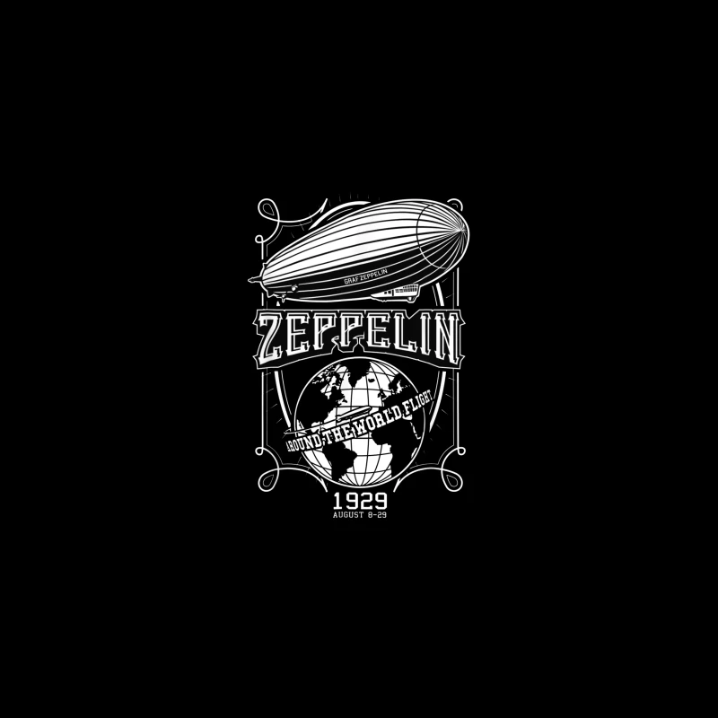 Vintage 1929 Zeppelin Airship Concert Promotional Design iPhone Case