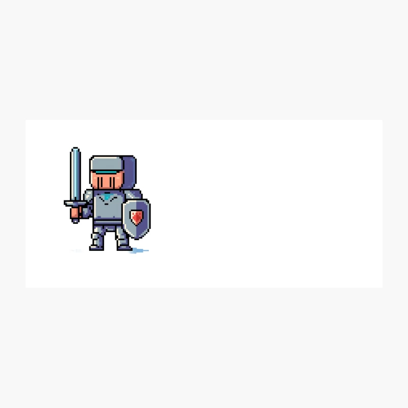 Pixel Art Knight: Armed Warrior Game Character Coffee Mug