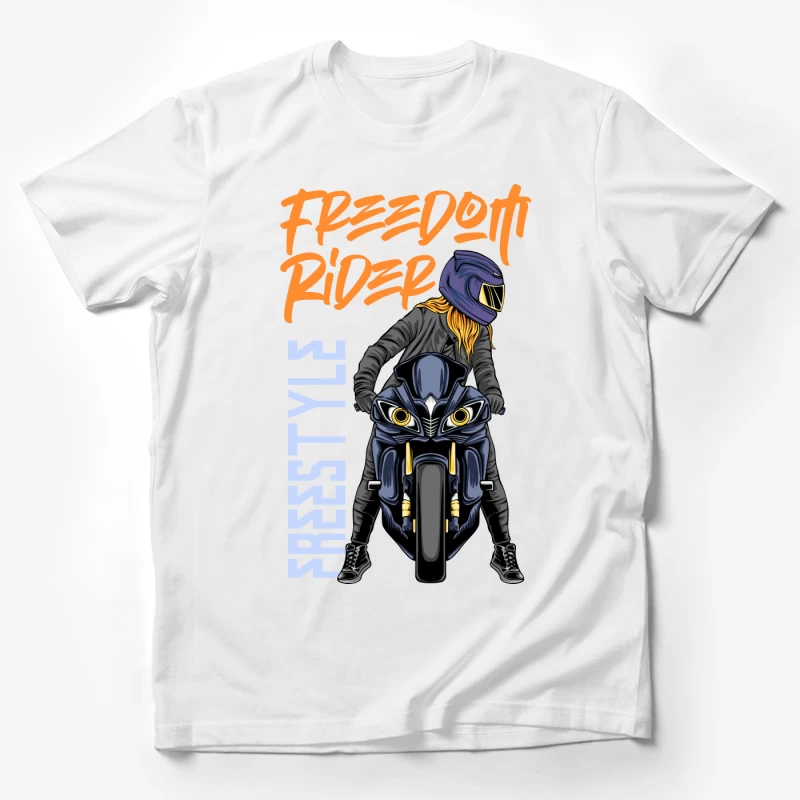 Freedom Rider: Freestyle Motorcycle Biking Male T-Shirt