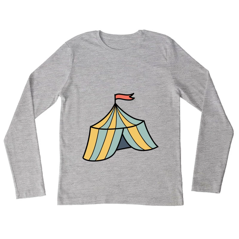 Chapiteau de cirque coloré Femme Manches Longues T-Shirt