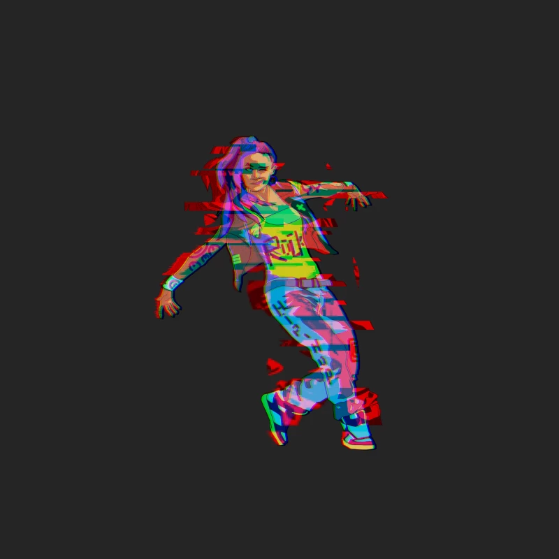 Futuristischer Tänzer mit glitchiger Ästhetik Herren Pullover Sweatshirt