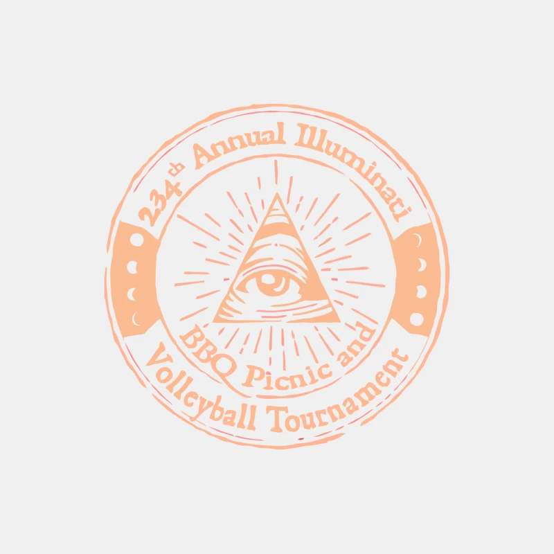 Annual Illuminati Picnic and Volleyball Tournament Logo Male Tank Top