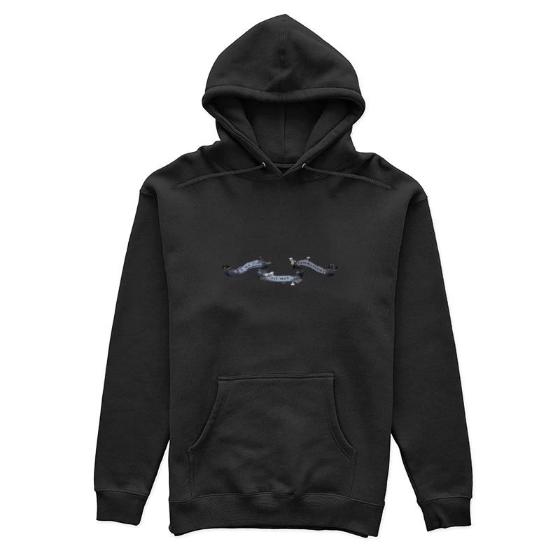 Bannière noire avec devise française Femme Sweat à capuche
