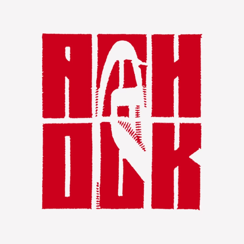 Rot-Schwarz-Design mit Silhouette Herren T-Shirt