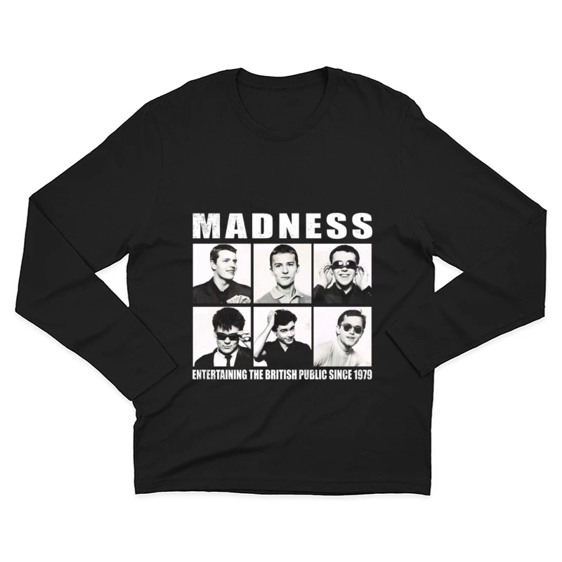 Vintage Portrait Collection of British Ska Band Madness - Since 1979 Male Long Sleeve T-Shirt