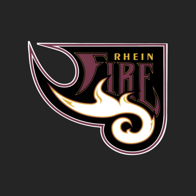 Rhein Fire Professional Football Team Logo with Stylized Flame Design Female Pullover Sweatshirt