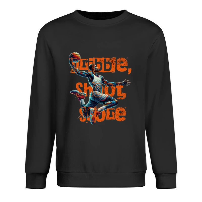 Joueur de basket dunk avec slogan motivant Homme Sweat-shirt à enfiler