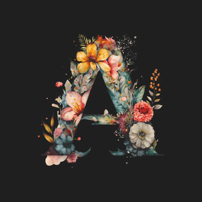 Blumen-Alphabet Kunst Herren Tanktops