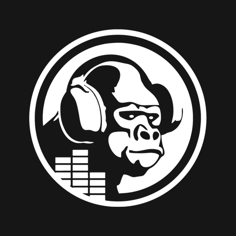 Headphones Gorilla Mouse Pad
