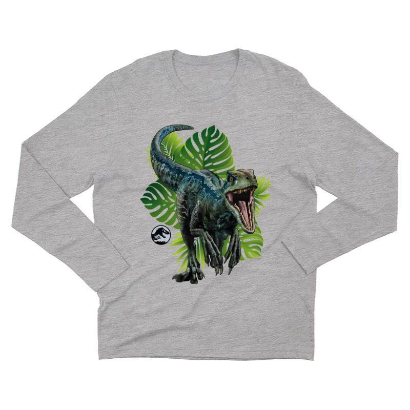 Hyperrealistic Velociraptor in the Wild Male Long Sleeve T-Shirt