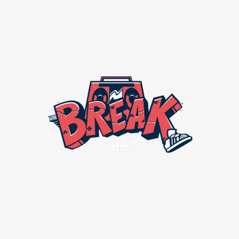 Break-Tanz Graffiti Design auf Tape Herren Pullover Sweatshirt