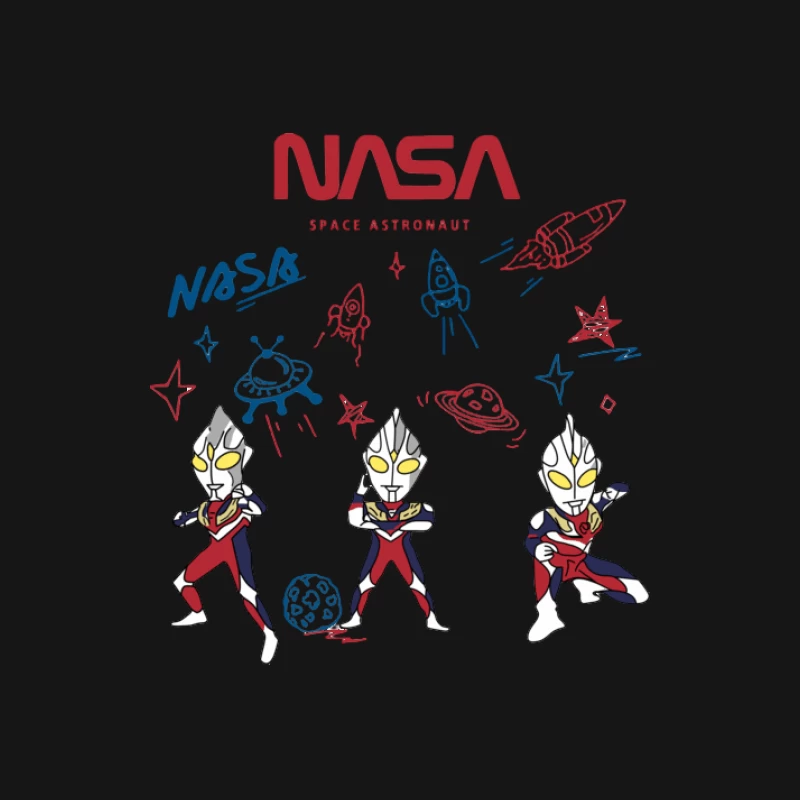 Weltraumabenteuer mit Astronauten und Raketen Herren Langarm T-Shirt