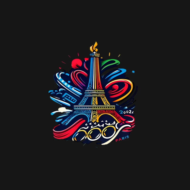 Paris 2024: Kreatives Symbol der Olympischen Spiele Herren T-Shirt