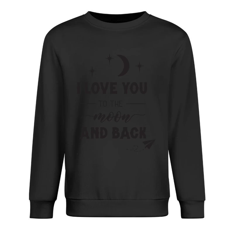 Amour jusqu'à la lune et retour Homme Sweat-shirt à enfiler