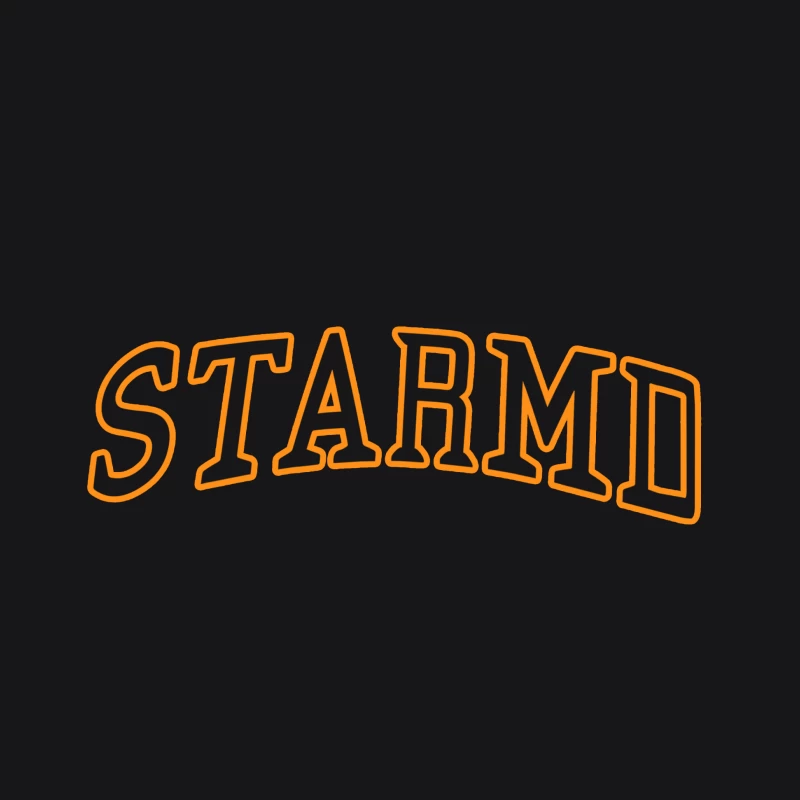 STARMED Orange Schriftzug Herren Pullover Hoodie
