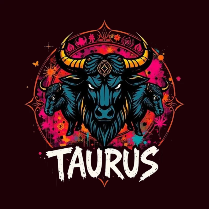 Taurus Astrology Art Pin