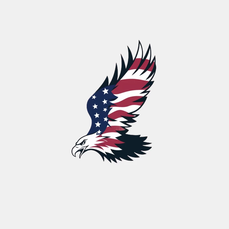 Patriotic American Eagle Flag Illustration Male Tank Top